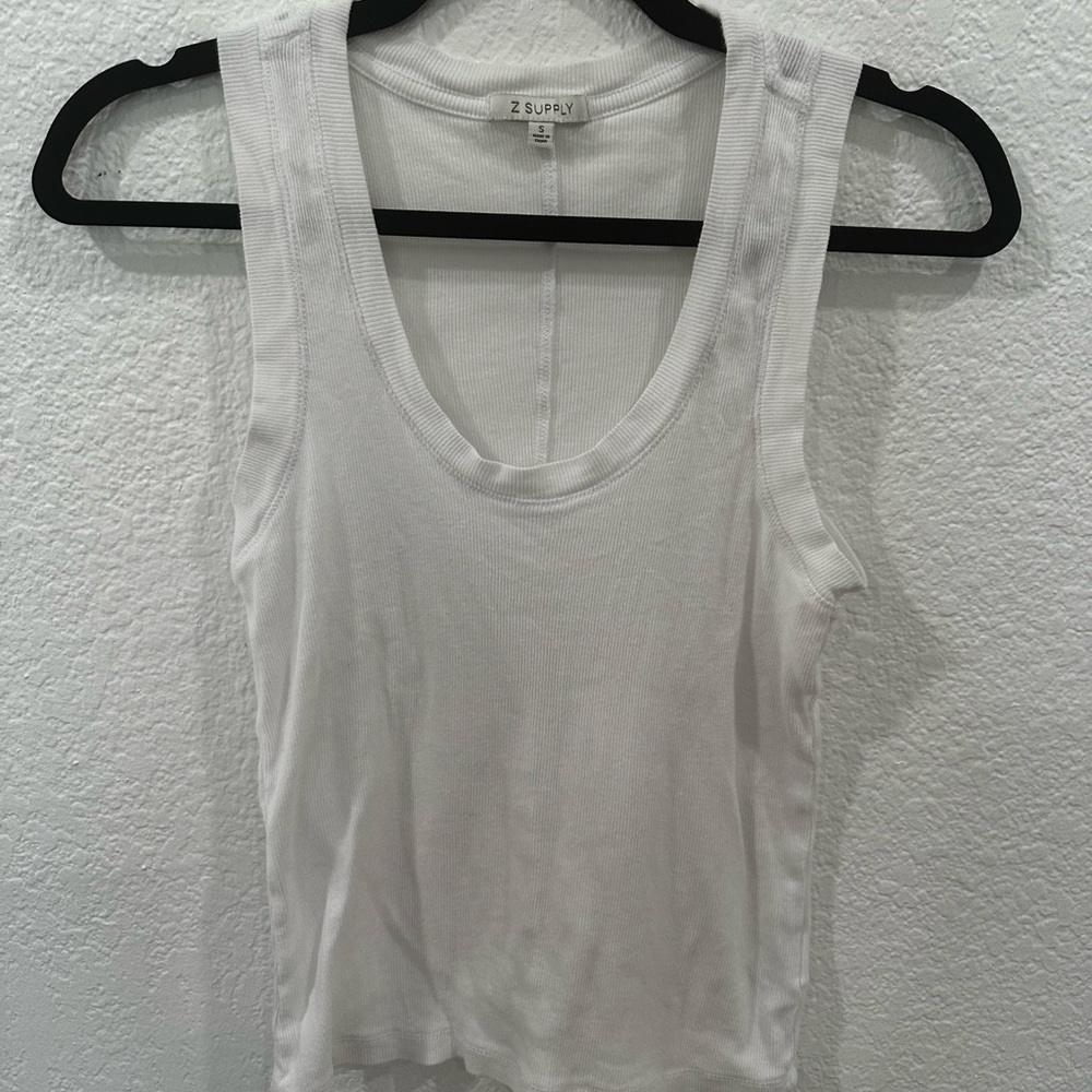 Z Supply White Cotton Tank Size S